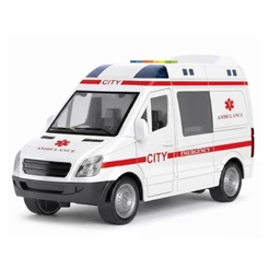 Carro de Ambulância com luz e som 1:16 Fricção - Brink Center