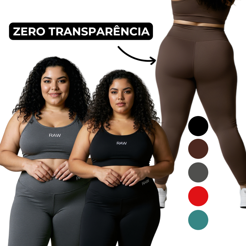Conjunto Academia Feminino Plus Size Top e Calça Legging Fitness em Oferta na Shopee