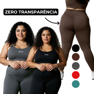 Conjunto Academia Feminino Plus Size Top e Calça Legging Fitness em Oferta na Shopee