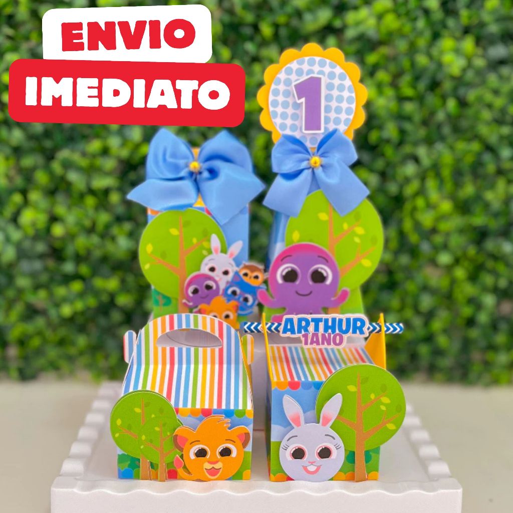 ENVIO RÁPIDO Kit Festa Bolofofos Personalizado | Lembrancinhas Festa Aniversário Caixinhas Milk