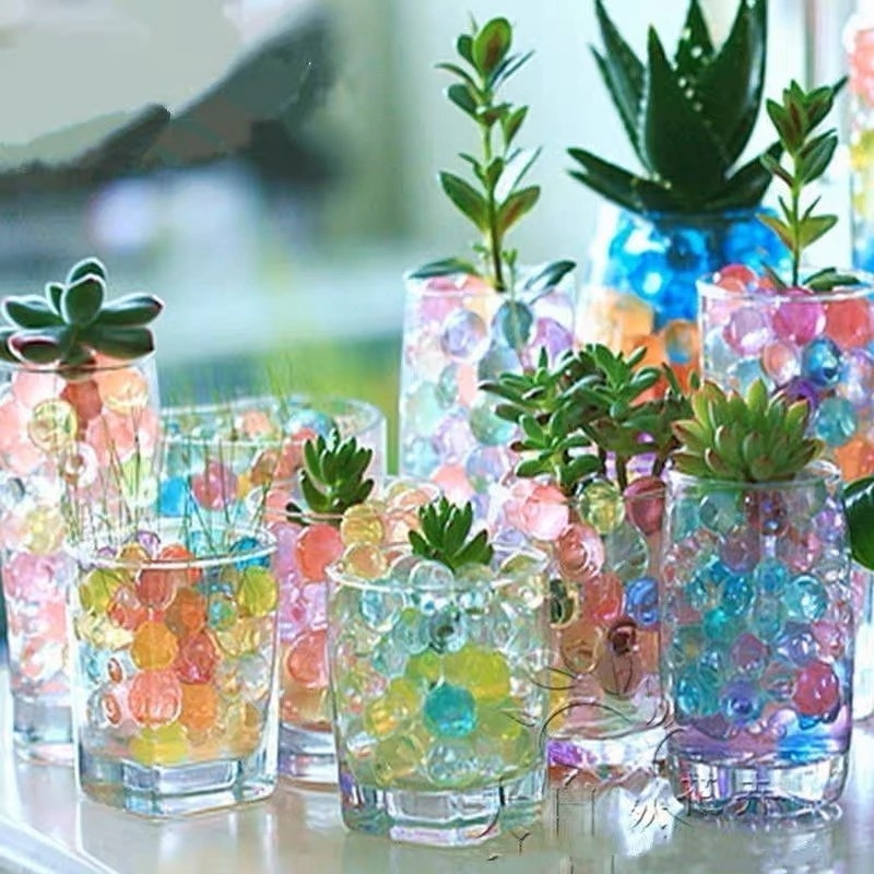 Kit 20 Saco de Bolinhas Gel Planta Cresce Água Orbeez Festa Decoração