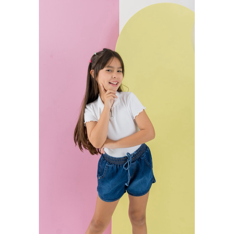 Short Menina Jeans Infantil Verão – Puído e Sem Puído | Veste 4 a 12