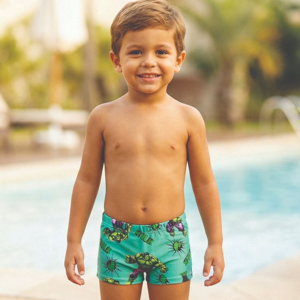 Kit 2 Sunga de praia infantil masculino boxer moda verão Piscina e Natação 2 ao 10 anos