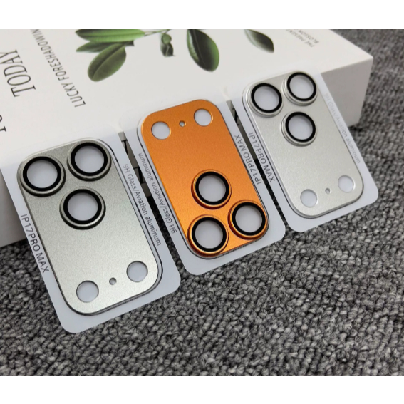 Película de Câmera Lisa P/Iphone17/17Air/17Pro/17 ProMax Vidro Temperado com Aro Metálico Total em Oferta na Shopee