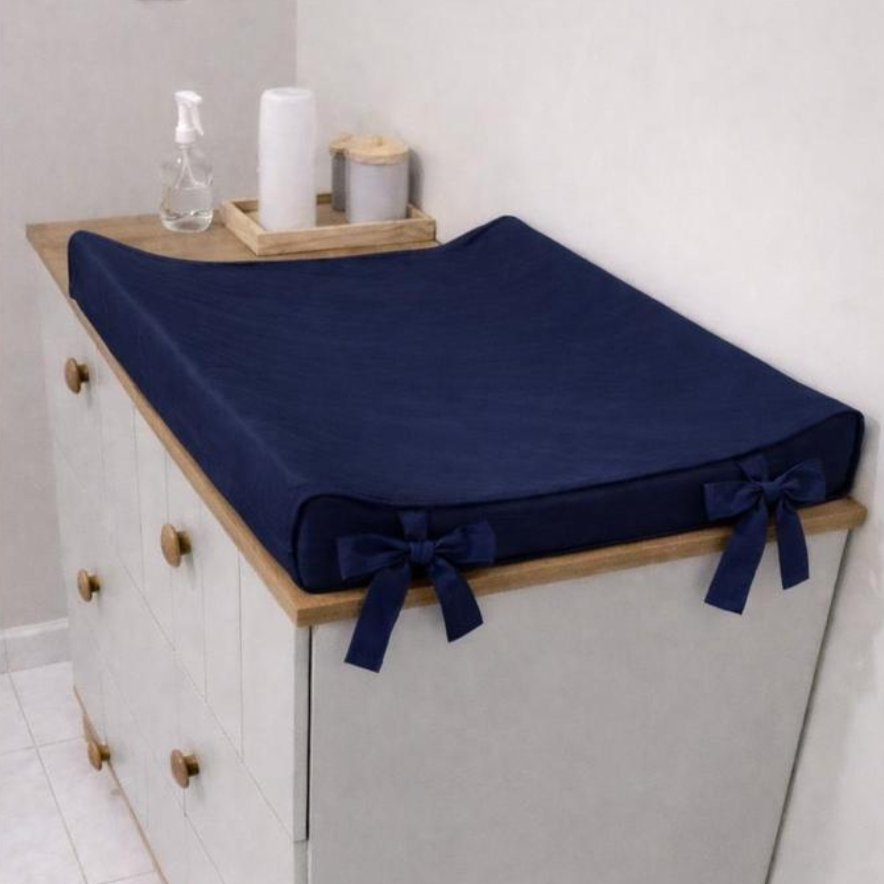 Trocador de Fralda Luxo Anatômico De Cômoda 55x40cm Para Bebe Plastificado Capa Removivel Cores lisa