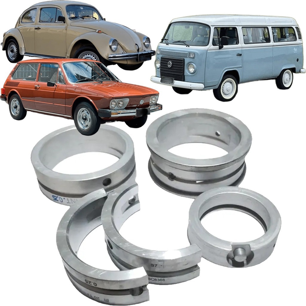 Bronzina De Mancal Fusca Kombi Brasilia A Ar 1300 1500 1600 [Metal Leve]