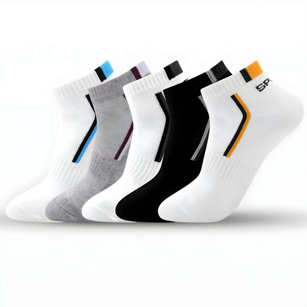 Meias Soquete Meia Masculina Resistente Sport Versátil Sortidas Coloridas Estampadas e Lisas 3, 6, 9 ou 12 Pares