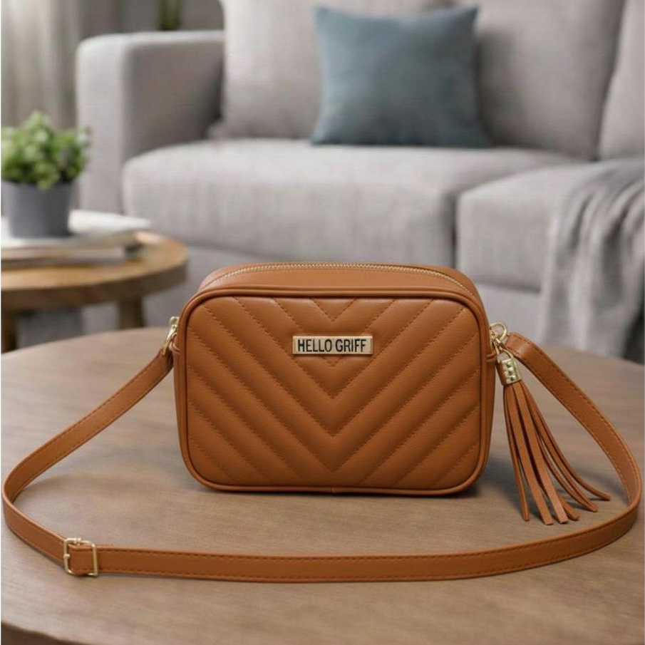 Bolsa Bag Feminina Média Transversal Fecho de Zipér Alça Ajustável Couro Sintético Moda Feminina
