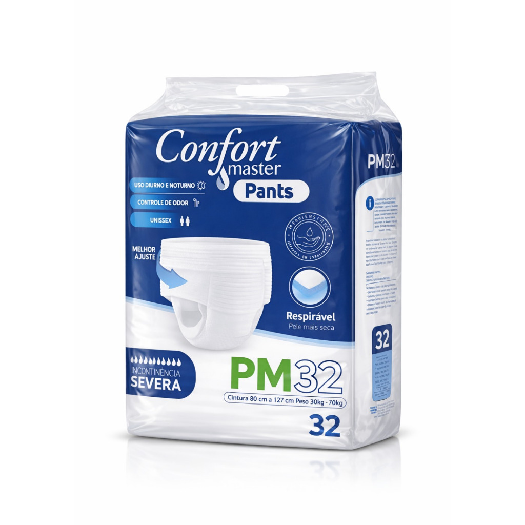 Fralda Calça Geriátrica Confort Master Pants P/M | 32 Unidades em Oferta na Shopee