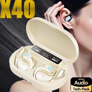 Fones de ouvido Bluetooth TWSx40 esportivos com clipe, modelo 2026, azul, Yu 5.4