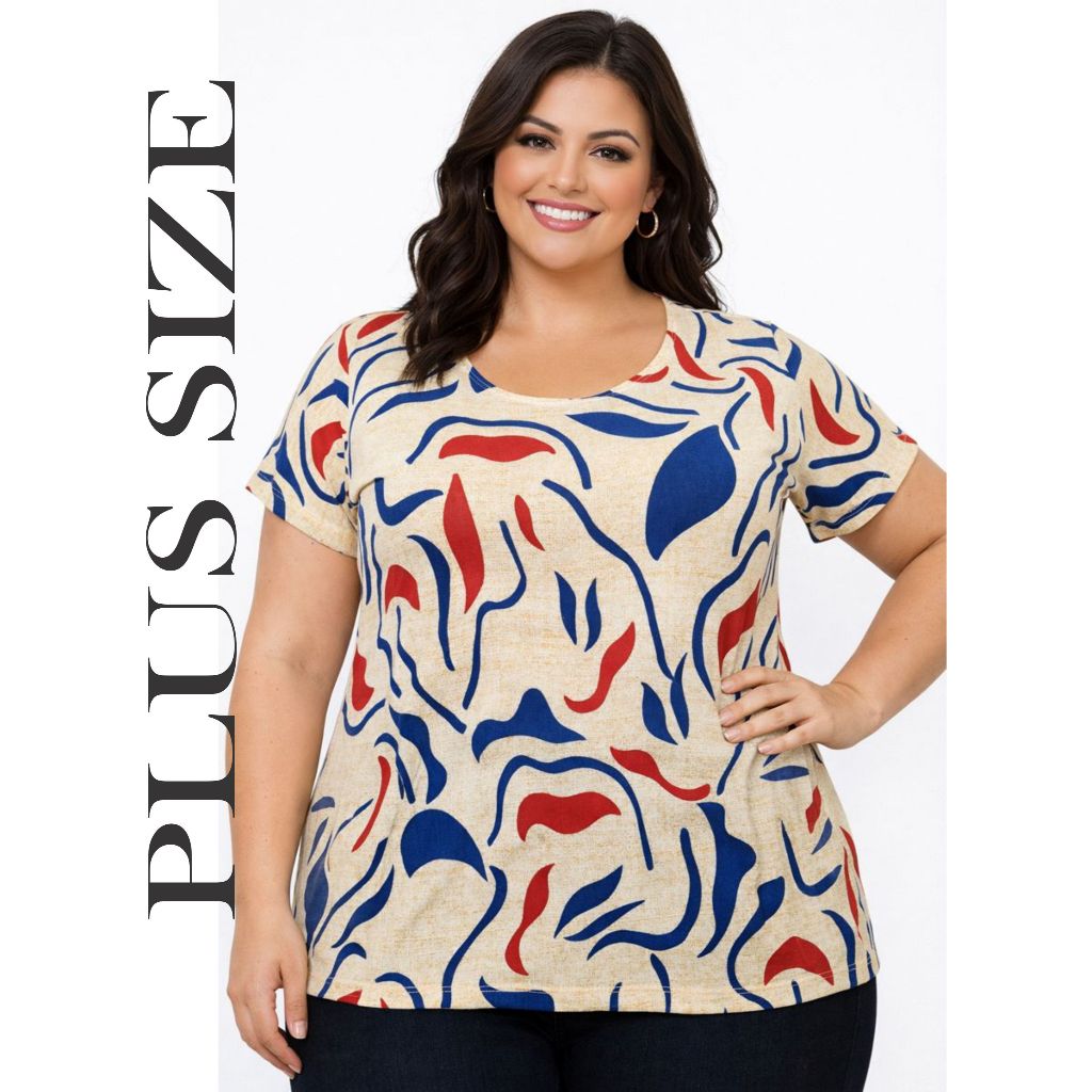 Blusa Plus Size Feminina Manga Curta Malha Liganete Premium em Oferta na Shopee