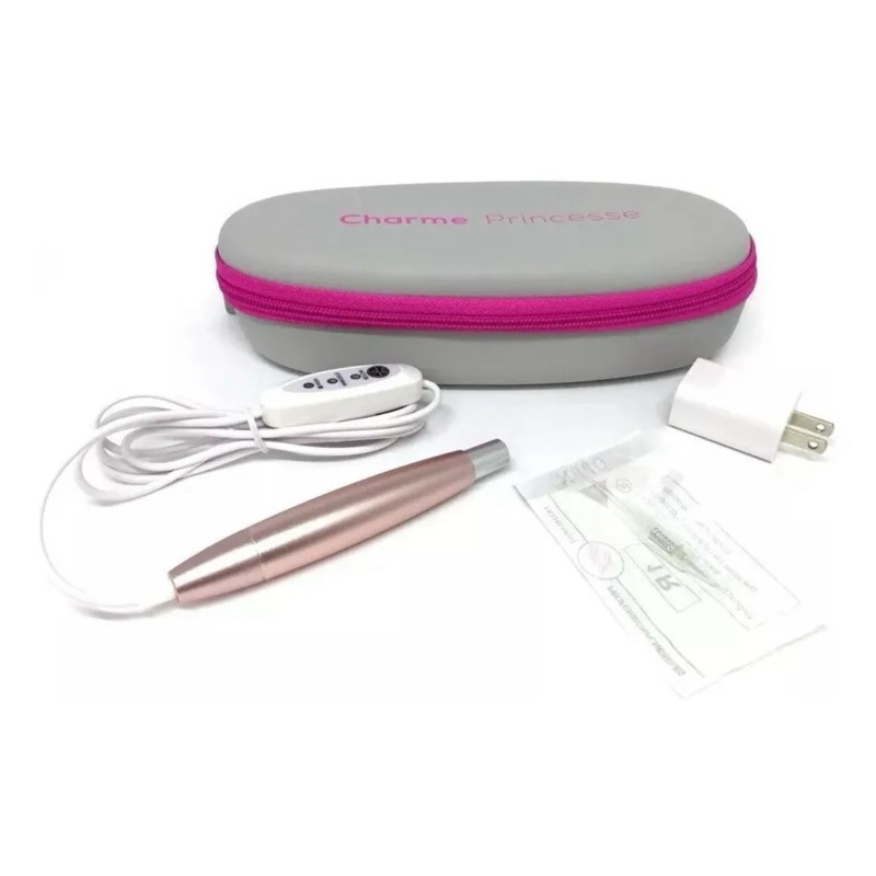 Dermógrafo Charm Princess Caneta Elétrica Para Micropigmentação Sobrancelha Lábios Com Estojo