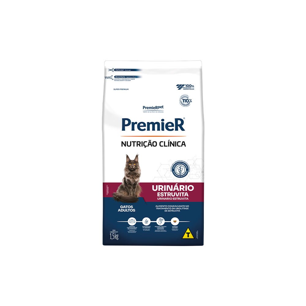 PREMIER NUTRIÇÃO CLINICA GATOS URINARIO ESTRUVITA 1,5 KG