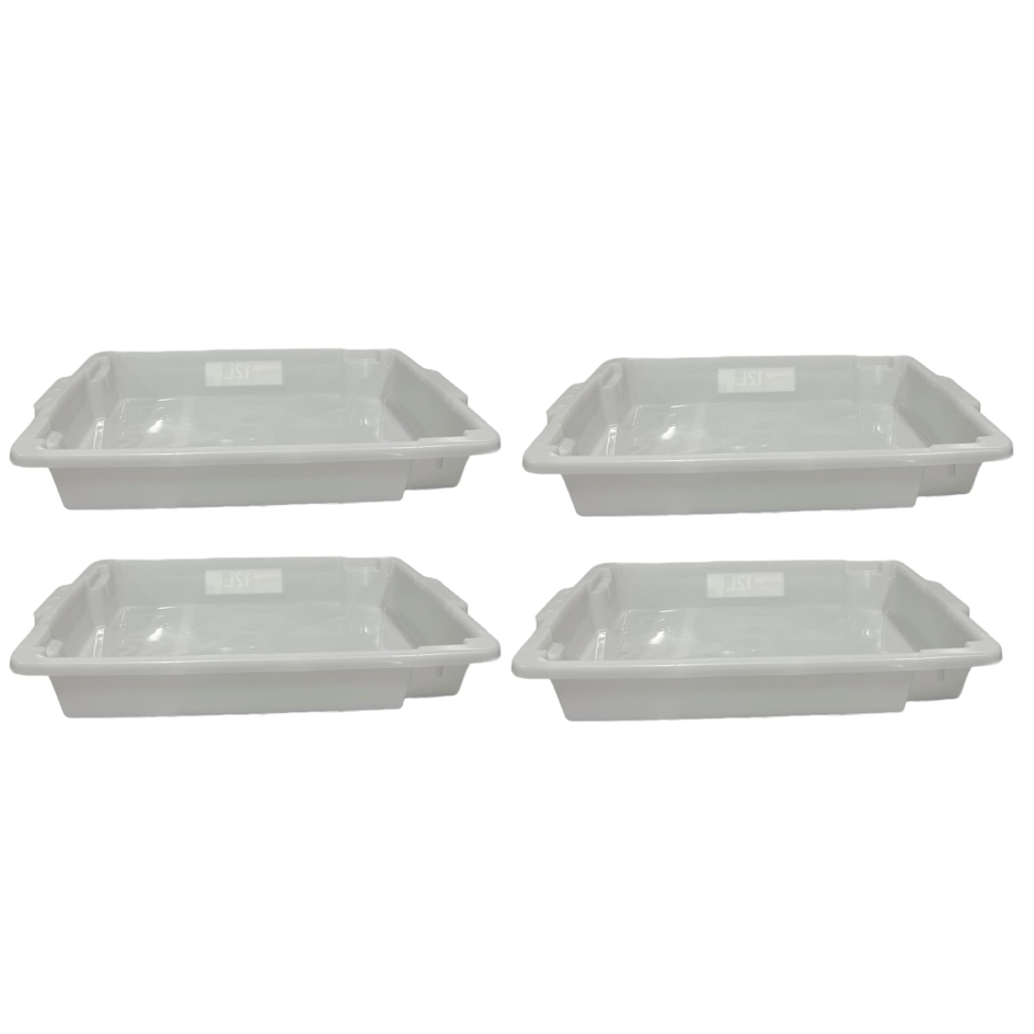 Kit 4 Bandejas para Carne 12 Litros Sem Tampa | Açougue Mercado Restaurante Cozinha Temperar