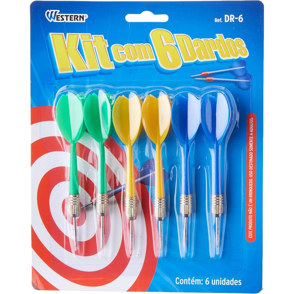 Kit Com 6 Dardos Pontal Metal Avulsos