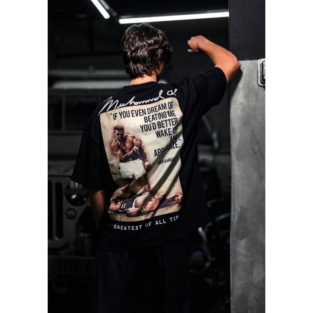 Camiseta Oversized Muhamad Aly The Greates Aftersoul Unissex Plus Size P ao G6 100% Algodão