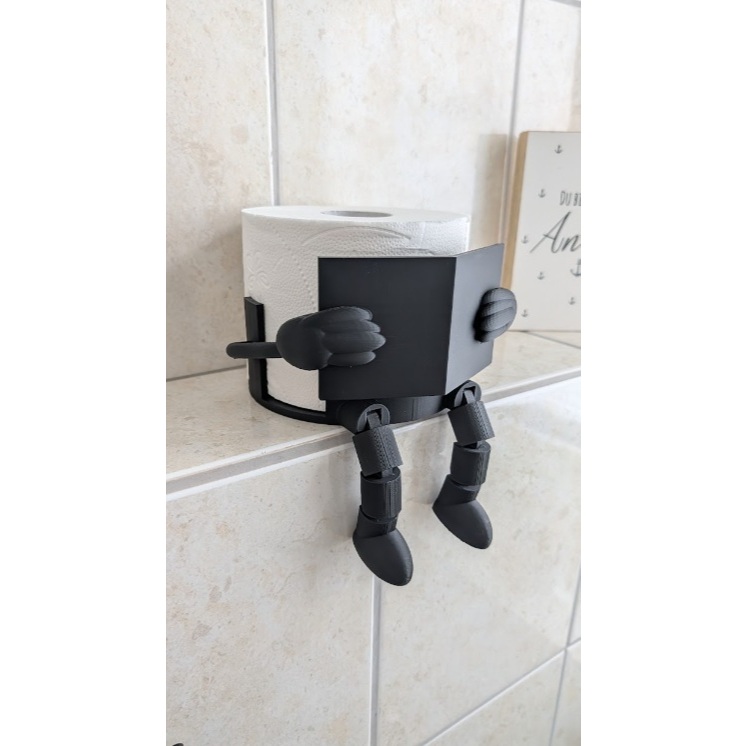 Suporte de Papel Higiênico com Pernas Articuladas | Porta Papel Divertido Moderno Banheiro