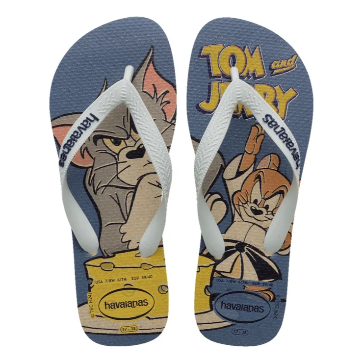 Chinelo Havaianas Tom E Jerry Adulto Unissex Original
