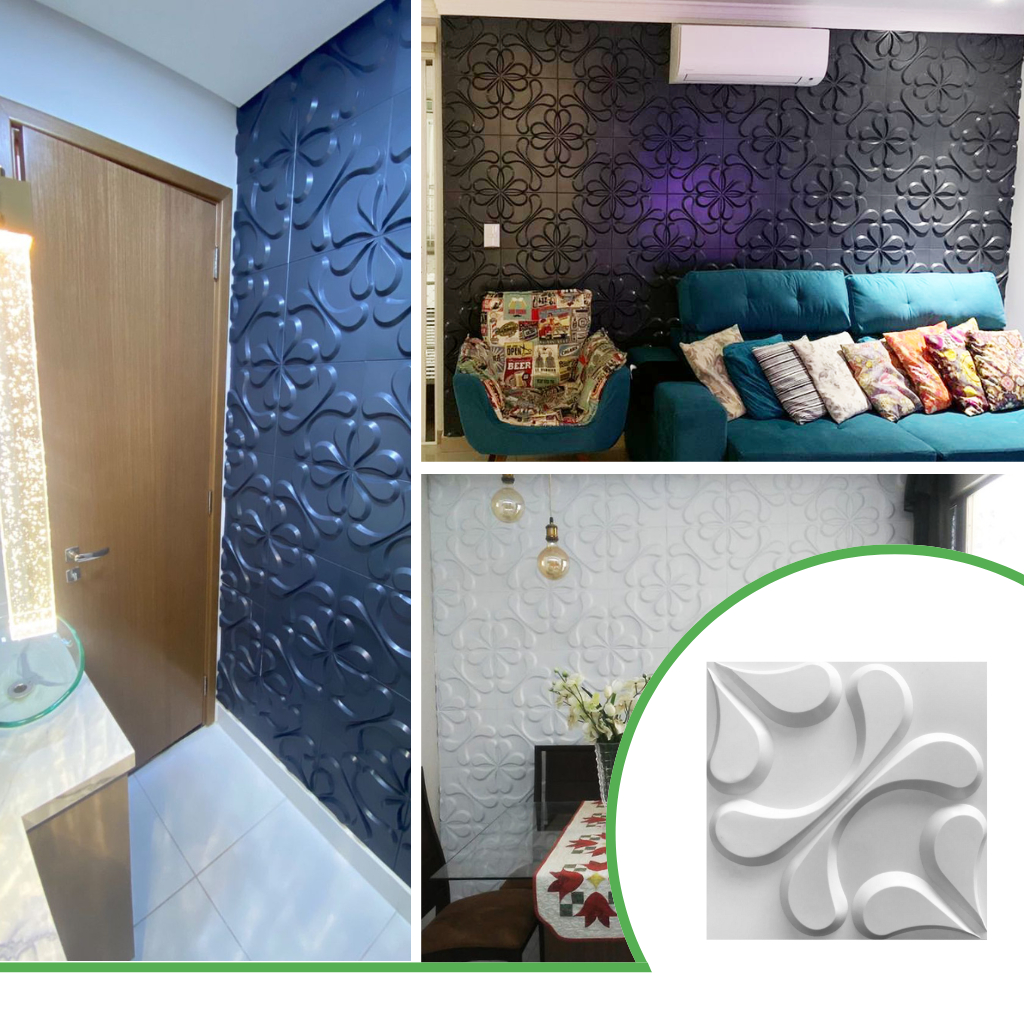Revestimento 3D | Arabesco 12 cores | 1 caixa 2m² | Direct Borrachas em Oferta na Shopee