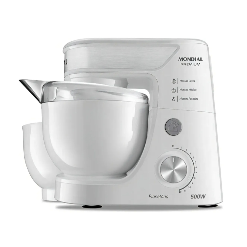 Batedeira Planetária Mondial Branco 500w