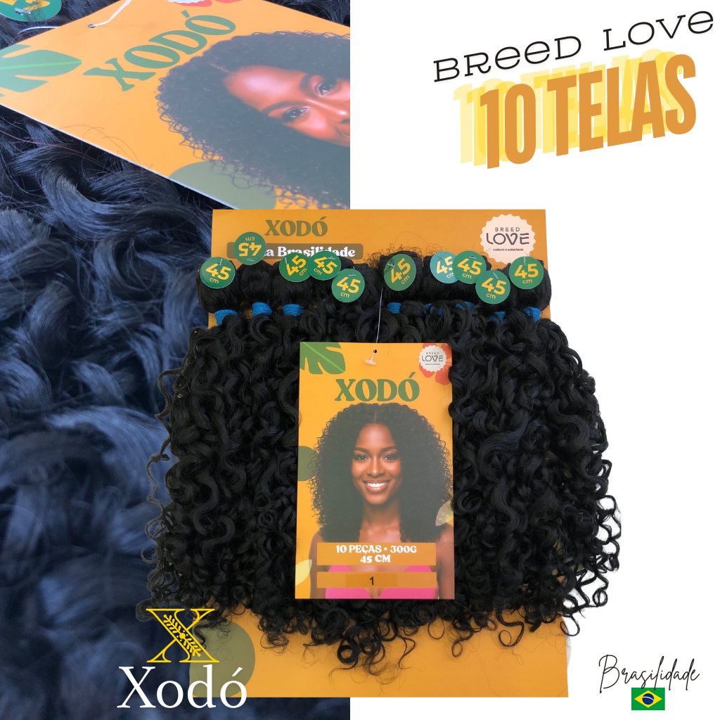 Cabelo Breed Love Xodó Black 45cm 300gr Linha Brasiidade Fibra de Proteína - Lançamento em Oferta na Shopee