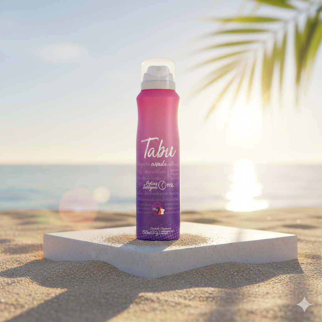 Desodorante Aerosol Antitranspirante Tabu Ousada 150Ml em Oferta na Shopee