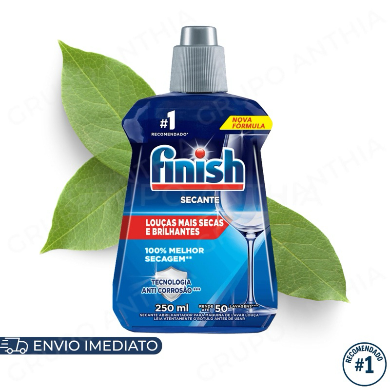 Imagem Kit Finish Secante Abrilhantador para Lava Louças 250ml Original Brilho e Secagem Rápida