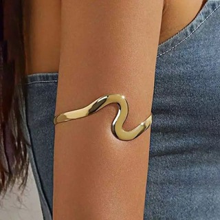 Bracelete de Braço Feminino Ondulado Dourado/Prata Ajustável – Acessório Moda Verão Praia Festa Bijuteria Feminina em Oferta na Shopee