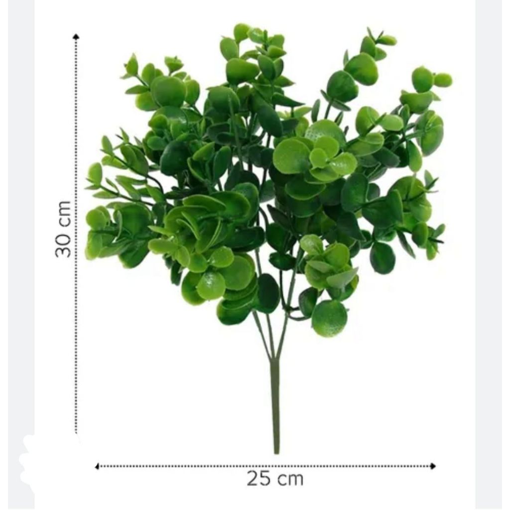 Plantas Eucalipto Artificial Floral Folhagem P/ Decoração Casamento, Arranjo Bem Cheio