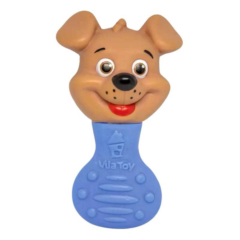 Chocalho Mordedor Cachorrinho Vila Toy para Bebê – Sensorial Dentição