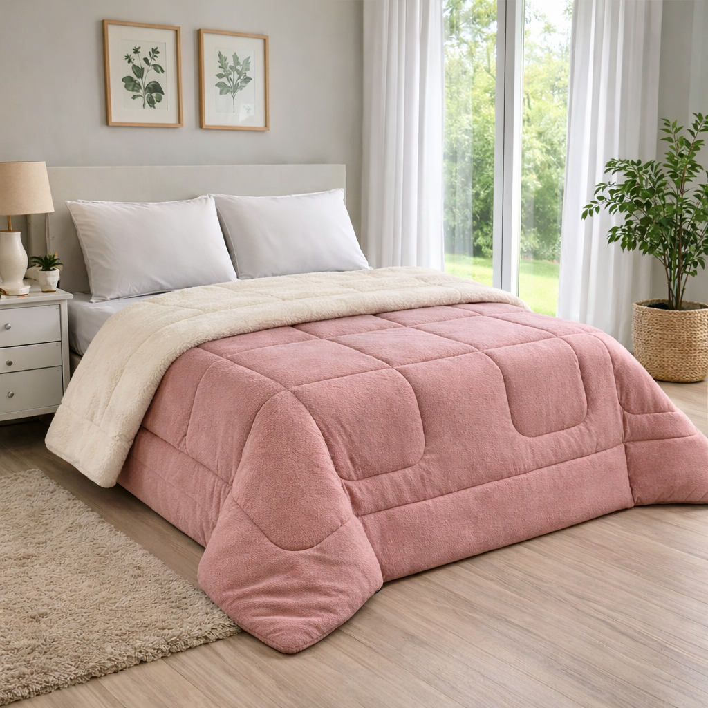 Coberdrom Edredom Queen Manta Sherpa Dupla Face 2,40 x 2,20m 6 Cores a Escolha Promoção em Oferta na Shopee