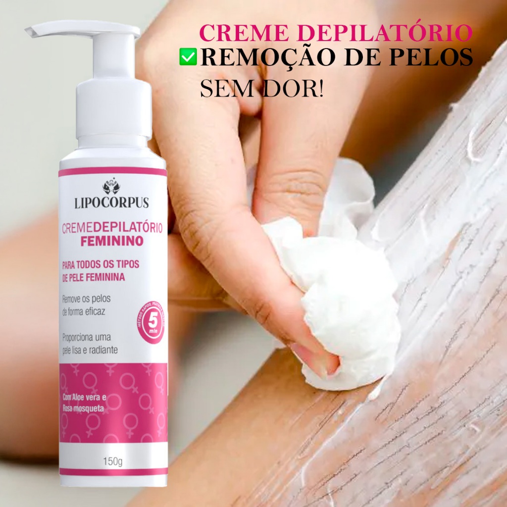 Creme Depilatório Feminino – Remoção de Pelos Fácil Sem Dor e Irritação - Remove Facilmente