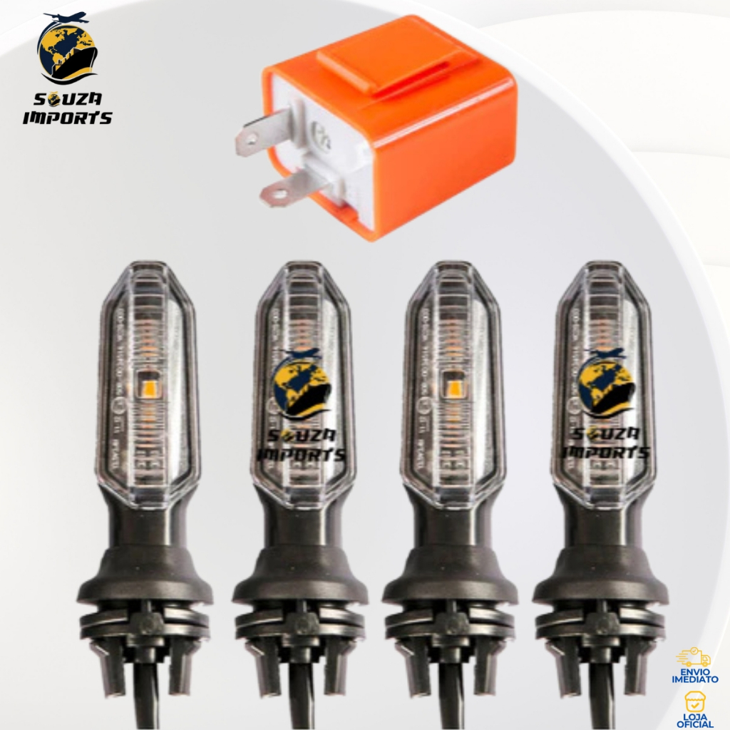 Kit 4 Pisca Led Twister Cb 250  Relê Pisca Cg Titan Fan 160 em Oferta na Shopee