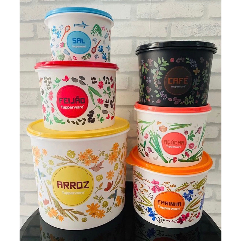 tupperware Kit Mantimento Floral 6 Peças 👀💯