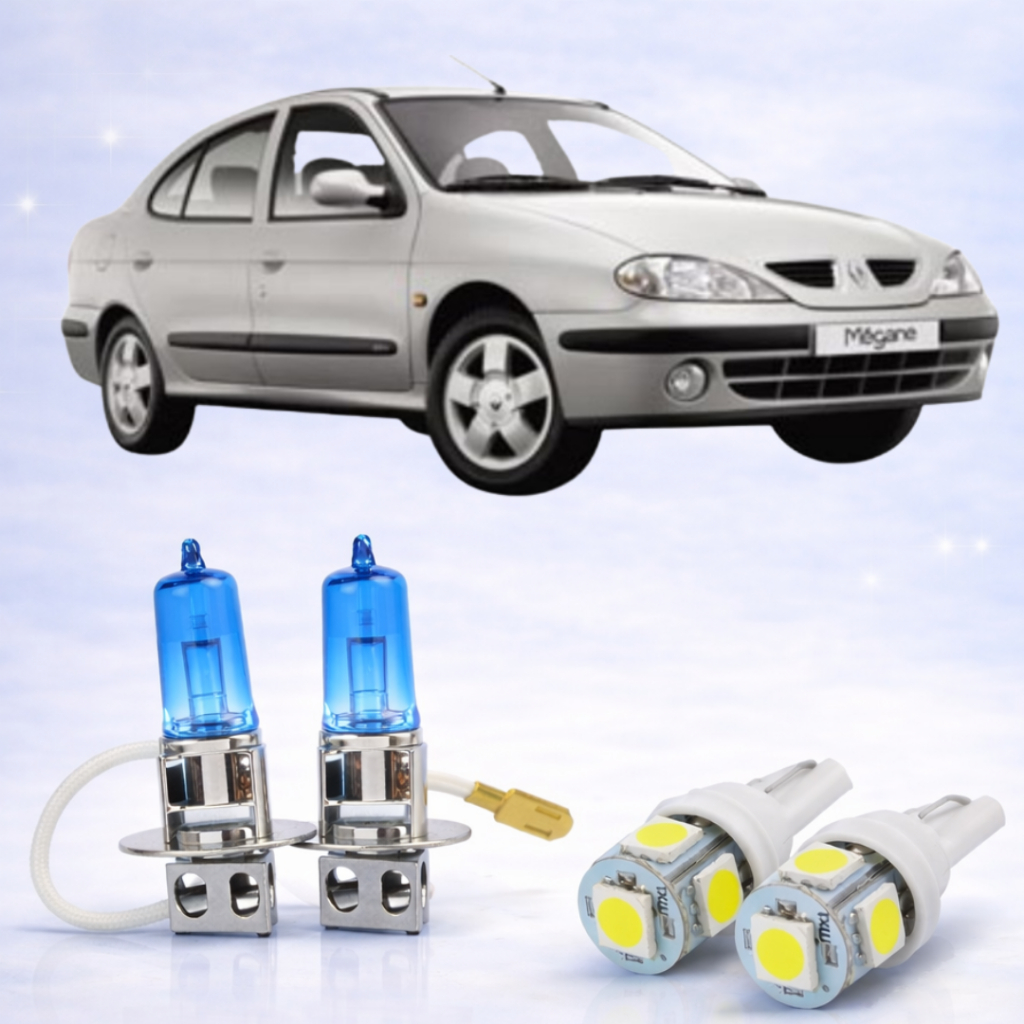 Par lampada farol de milha super branca + LED lanterna RENAULT MEGANE 2000 ATÉ 2006