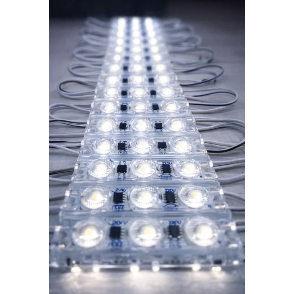 KIT 20 Módulos 3 Leds 220V Smd Prova D'água Luminoso Branco Frio 1,5W