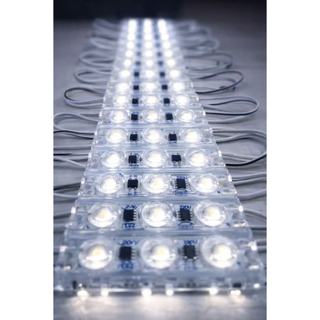 KIT 20 Módulos 3 Leds 220V Smd Prova D'água Luminoso Branco Frio 1,5W