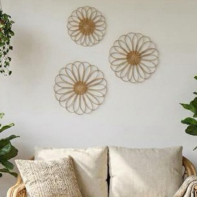 Flor Taquara Sua Parede com Mais Vida em Design Artesanal em Oferta na Shopee