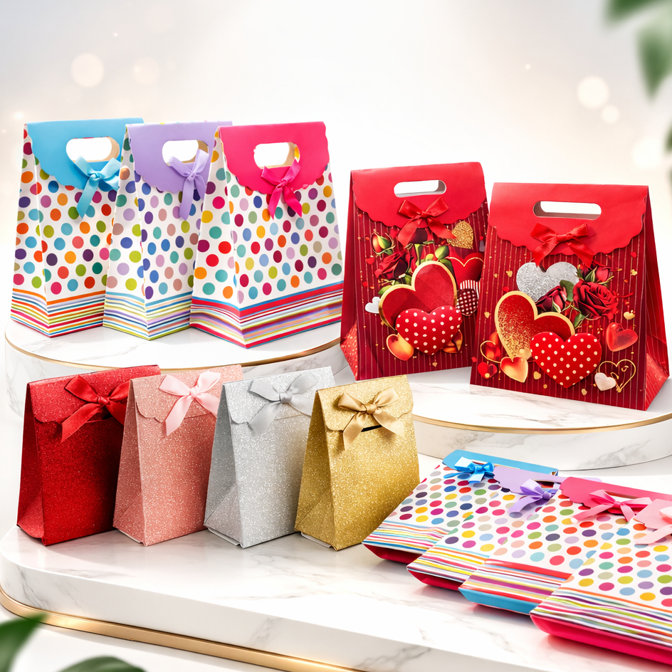 Embalagem Presente Velcro Premium - Caixa tipo Sacola - Mães Aniversário Natal Mulher - Várias Cores