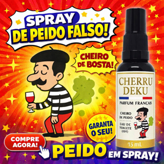 Perfume Com Cheiro De Peido Cherru deku  Pegadinha Pum Falso Novidade em Oferta na Shopee