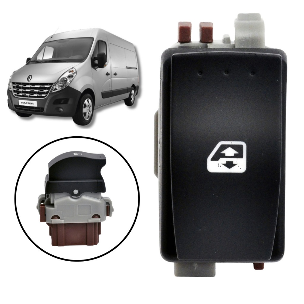 BOTÃO INTERRUPTOR VIDRO ELÉTRICO RENAULT MASTER 2010/2013 em Oferta na Shopee