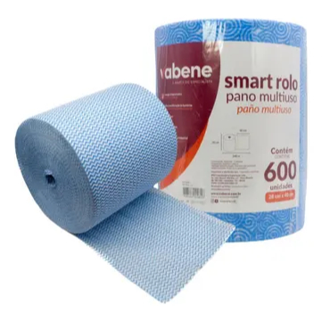 Pano Multiuso Smart Rolo 28x40cm Azul 600 Panos Bobina Vabene Perfex