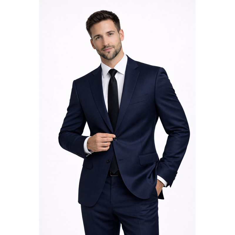 Terno Azul Marinho Corte Italiano Modelo Slim