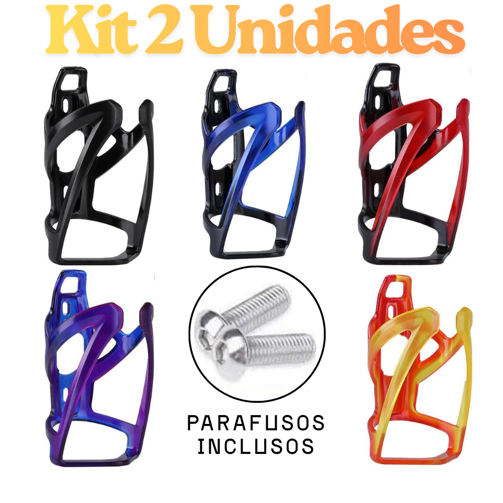 Kit 2 Suporte Porta Caramanhola Bike Universal MTB Speed Leve Nylon Parafusos Incluso Cores Variadas em Oferta na Shopee