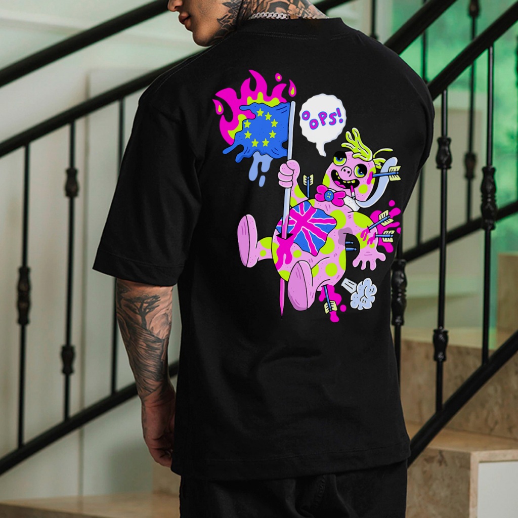 Camiseta Oversized Camisa StreetWear Ops England Envio Imediato Malhão Premium OVER-308