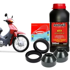 Retentor Bengala + Guarda Pó + Óleo Atf Biz100 98/05 Corteco