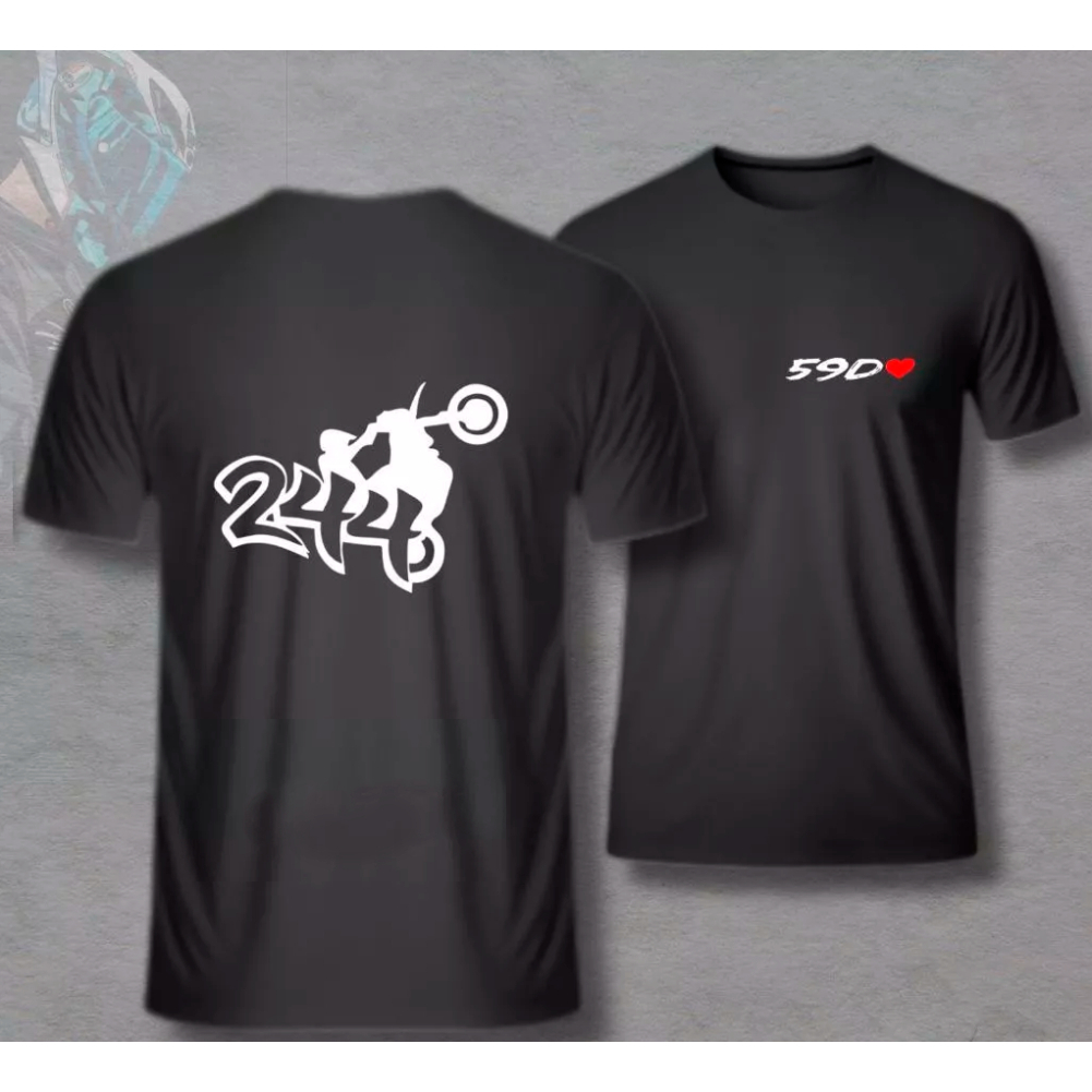 Camiseta 244 Grau 59D Original Moto Bike Camisa 100% Algodão - Envio Rápido - Titus em Oferta na Shopee