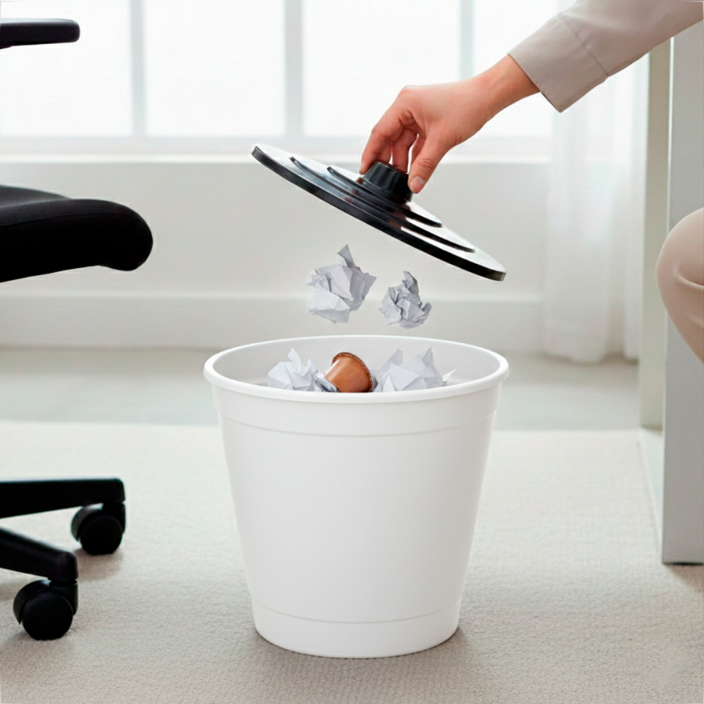 Lixeira Plástica 3L Com Tampa Resistente Reforçada Para Banheiro Pia Cozinha Multicolorida em Oferta na Shopee