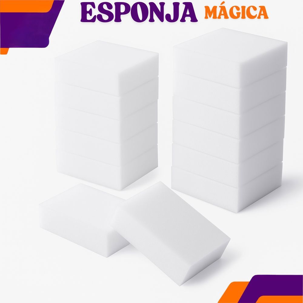 Esponjas Mágica Branca Tira Manchas Riscos Requinte Mutliuso