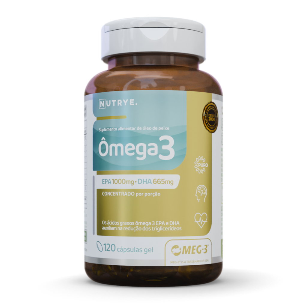 Nutrye Ômega 3 MEG-3 120 Cápsulas EPA 1000mg DHA 665mg Óleo de Peixe